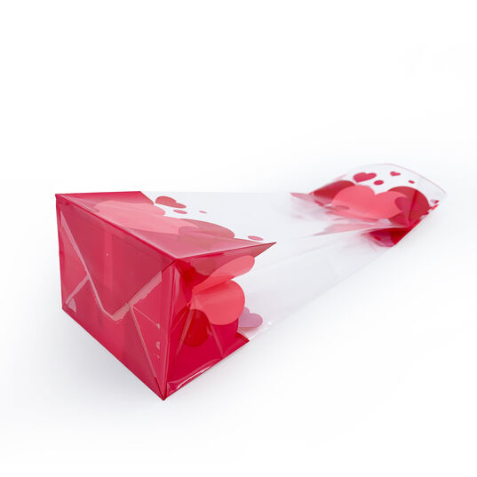 Büyük Boy Kalp Bulutları Şeffaf Poşet (500 ADETLİK)