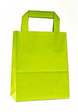 Dıştan Kulplu Açık Yeşil Kağıt Çanta (500 Adetlik Kutu) - Thumbnail