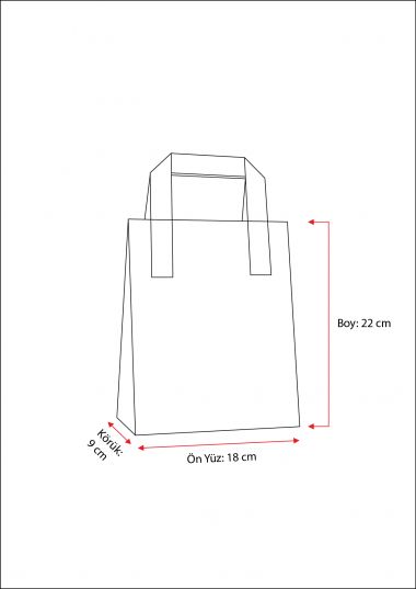 Dıştan Kulplu Beyaz Kağıt Çanta No.1 (50 Adetlik Paket)