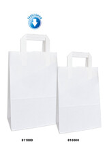 Dıştan Kulplu Beyaz Kağıt Çanta No.2 (500 Adetlik Paket) - Thumbnail
