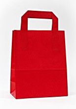 - Dıştan Kulplu Kırmızı Kağıt Çanta (50 Adetlik Kutu)