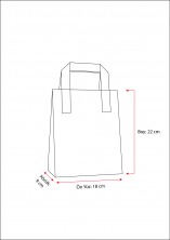 Dıştan Kulplu Lila Kağıt Çanta (50 Adetlik Paket) - Thumbnail
