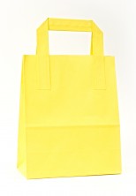 Dıştan Kulplu Sarı Kağıt Çanta (50 Adetlik Paket) - Thumbnail