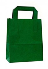 Dıştan Kulplu Yeşil Kağıt Çanta (50 Adetlik Kutu) - Thumbnail