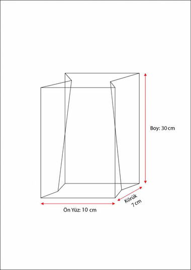 İPLİ KALPLER BÜYÜK BOY ŞEFFAF POŞET (500 ADETLİK)
