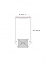 Kraft Naturel Pencereli Büyük Şeffaf Poşet (500 Adetlik Kutu) - Thumbnail