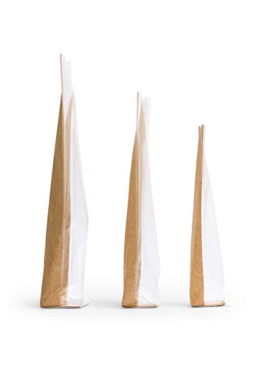 Kraft Naturel Pencereli Büyük Şeffaf Poşet (500 Adetlik Kutu)