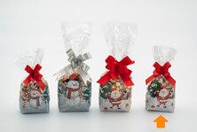 Küçük Boy Noel Baba Top Oynarken Şeffaf Poşet(100 Adetlik Kutu) - Thumbnail