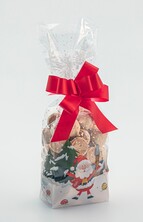 Orta Boy Noel Baba Top Oynarken Şeffaf Poşet(100 Adetlik Kutu) - Thumbnail