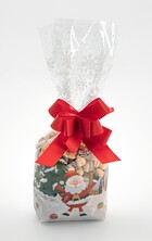 Orta Boy Noel Baba Top Oynarken Şeffaf Poşet(100 Adetlik Kutu) - Thumbnail