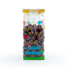 Yeşil Doğum Günü Küçük Boy Şeffaf Poşet (100 Adetlik Kutu) - Thumbnail