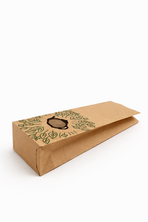 Yeşil Yapraklı Çaydanlık Desenli Pencereli Poşet (2 Katlı) - Thumbnail